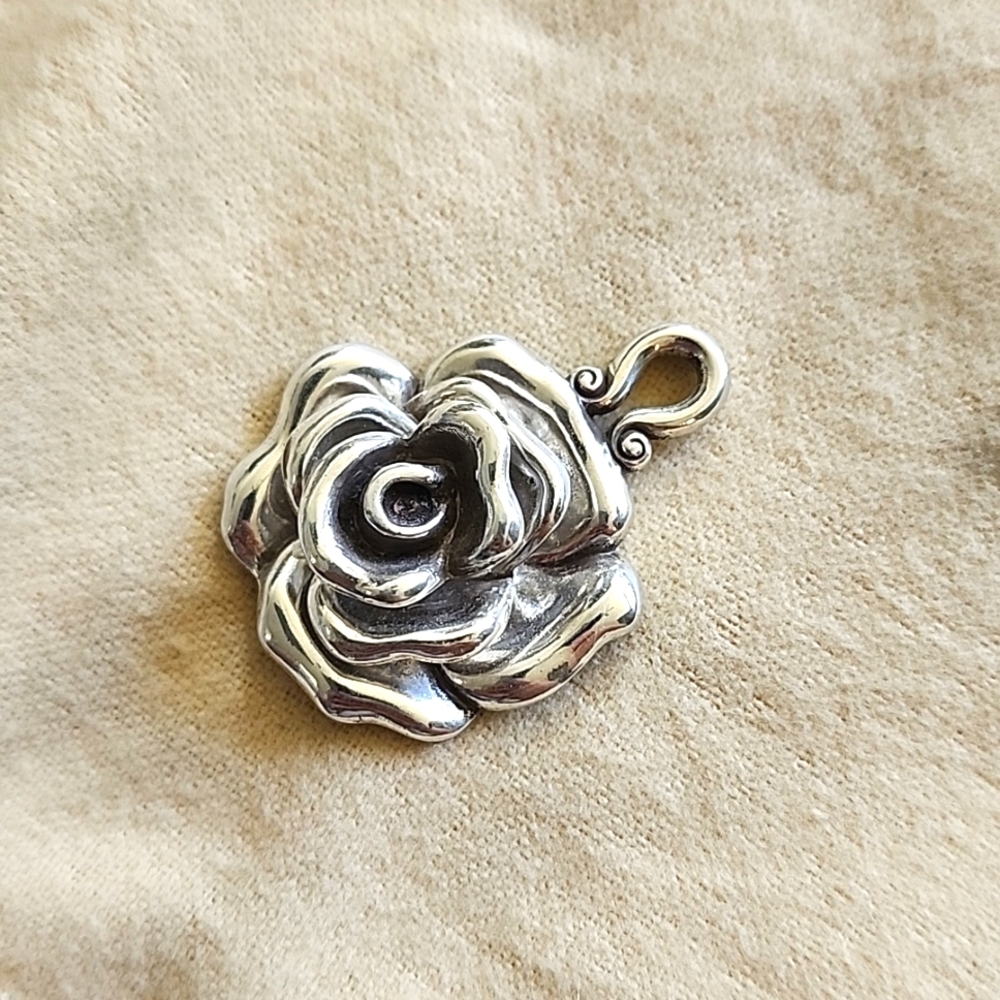 Silver Rose Pendant